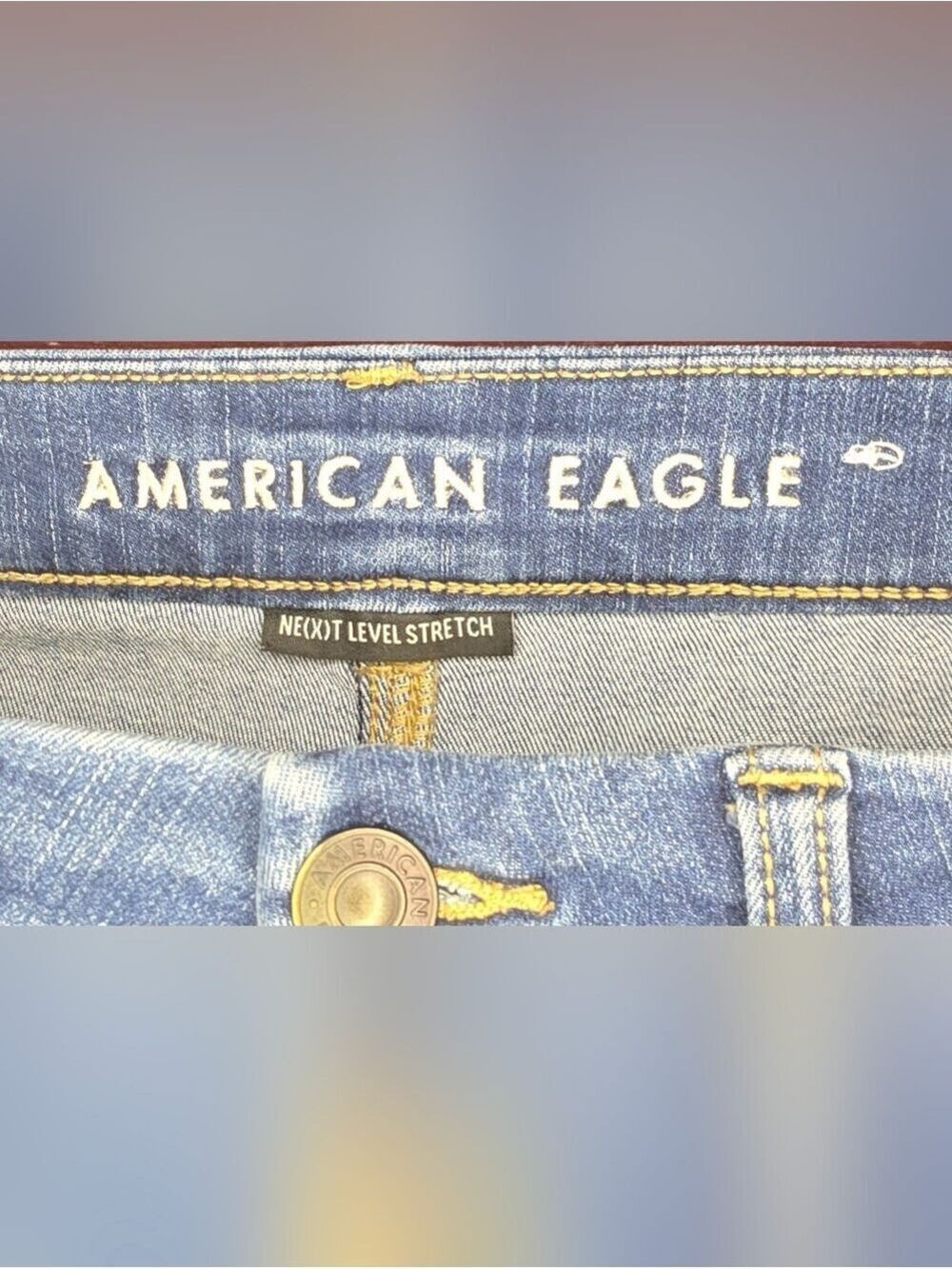 American Eagle Next Level Stretch High Rise Skinny Jeans Medium Wash Size 4 - Picture 12 of 12